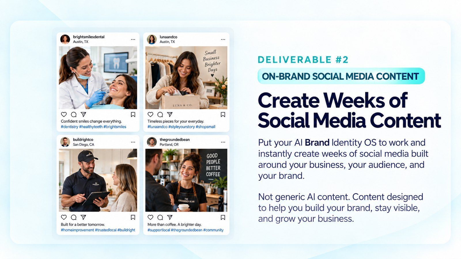 On-Brand Social Media Content - Create Weeks of Social Media Content